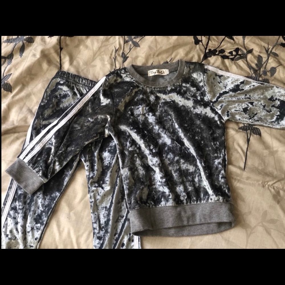 cute two piece jumpsuit velvet toddler